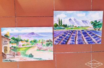 primavera y lavanda acuarela